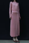 SWAYING 24 Autumn and Winter Wrap-around Wool A-line Skirt SW-SW24AW3B08-FEN Pink SW24AW3B09 SW24AW3B08